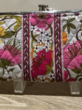 Vera Bradley Bright Pink Quilted Kiss-Lock Wallet